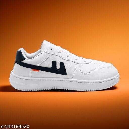 Premium White Low-Top Sneakers for Men | Lightweight Casual & Everyday Shoes