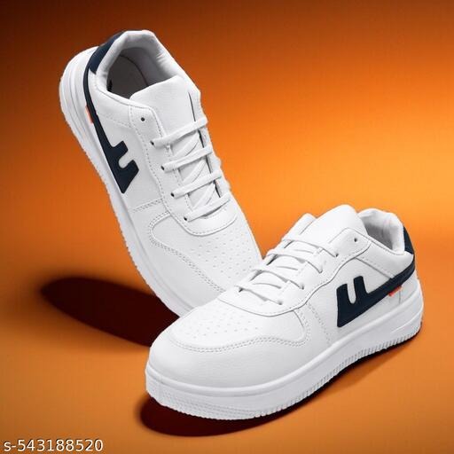 Premium White Low-Top Sneakers for Men | Lightweight Casual & Everyday Shoes