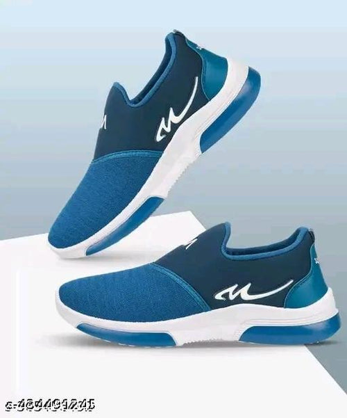 Men’s Blue Slip-On Sports Shoes | Lightweight Walking & Running Sneakers