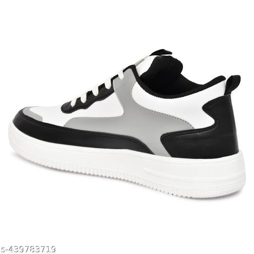 Men’s Casual Chunky Sneakers | Black White Grey Street Style Shoes
